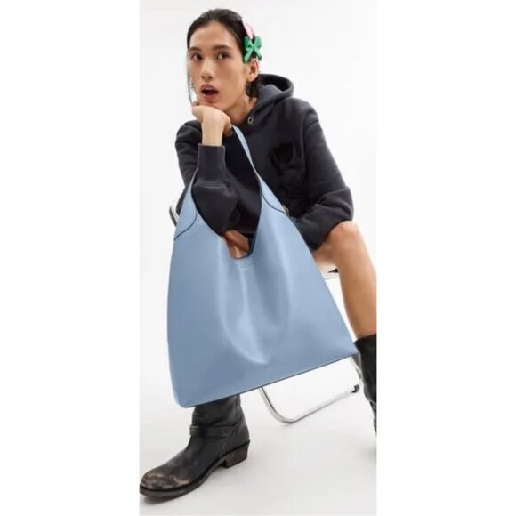 AUTHENTIC COACH LARGE BROOKLYN 39 IN BLUEBELL HOBO HANDBAG - Picture 6 of 8